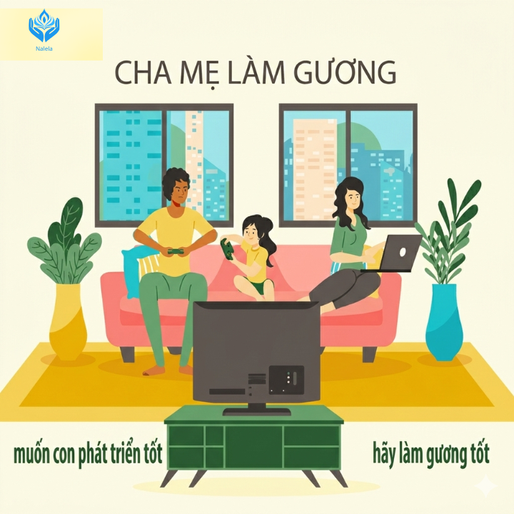 Cha mẹ làm gương để con cái noi theo
