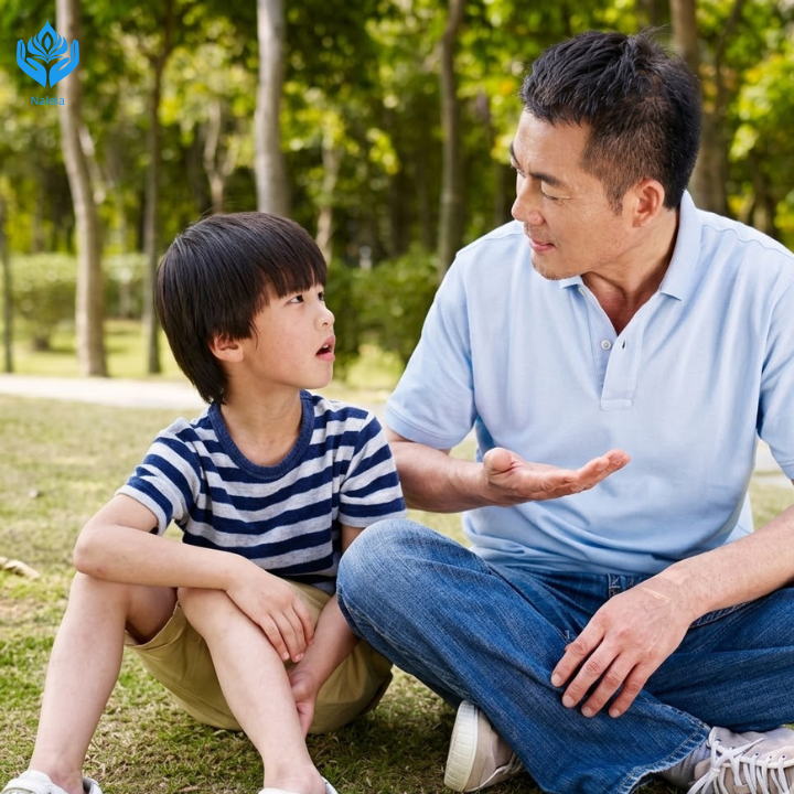Nói chuyện để giúp con tự tin vào bản thân mình.
