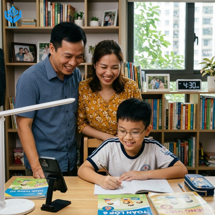 Con loại bỏ thói quen xấu chơi điện thoại và tập trung vào học